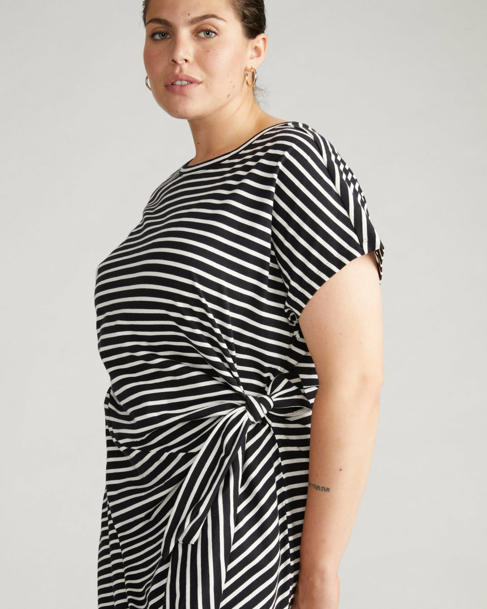 Crescent Breton Stripe Knot Dress - Universal Standard