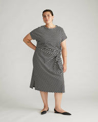 Crescent Breton Stripe Knot Dress - Universal Standard