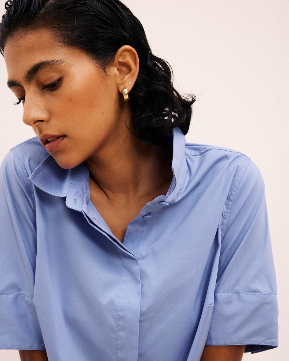 Elbe Stretch Poplin Short Sleeve Shirt - Universal Standard