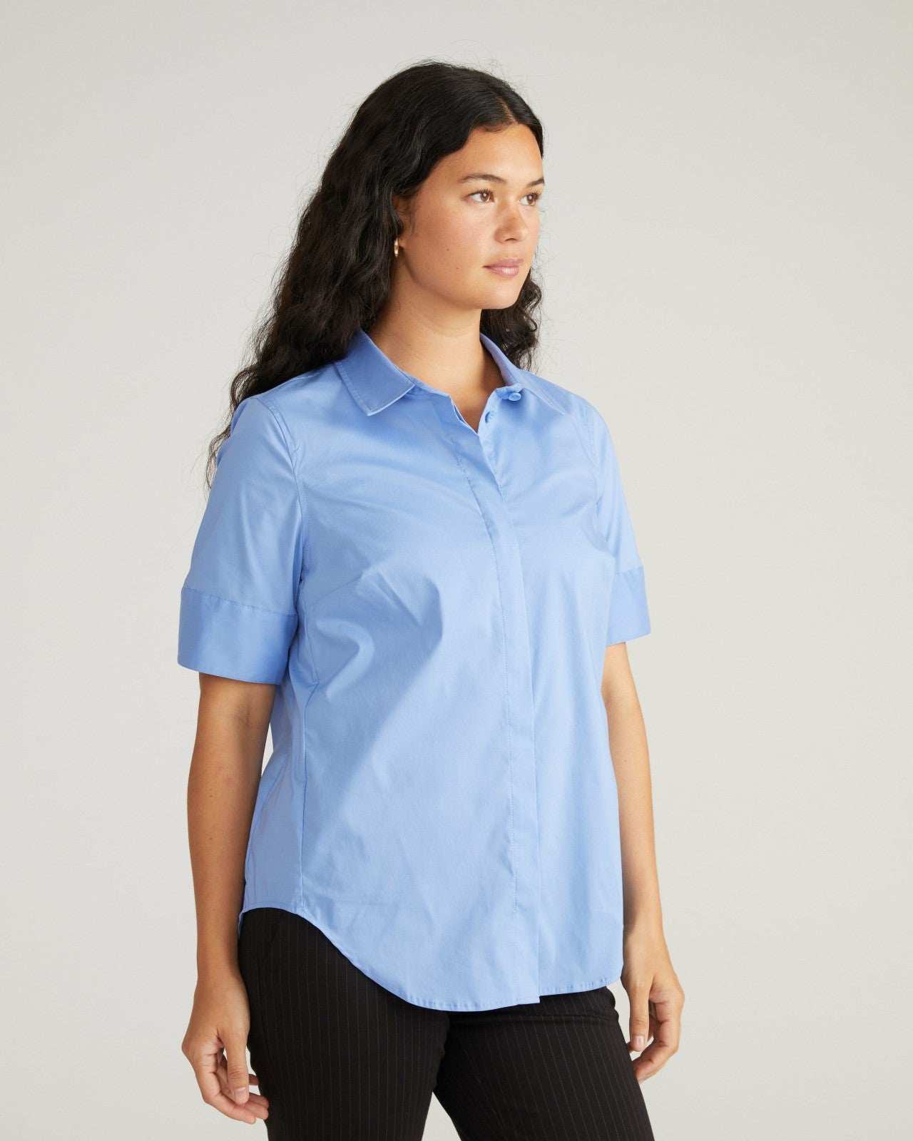 Elbe Stretch Poplin Short Sleeve Shirt - Universal Standard