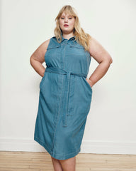 Perfect Tencel Chambray Sleeveless Savannah Shirtdress - Universal Standard
