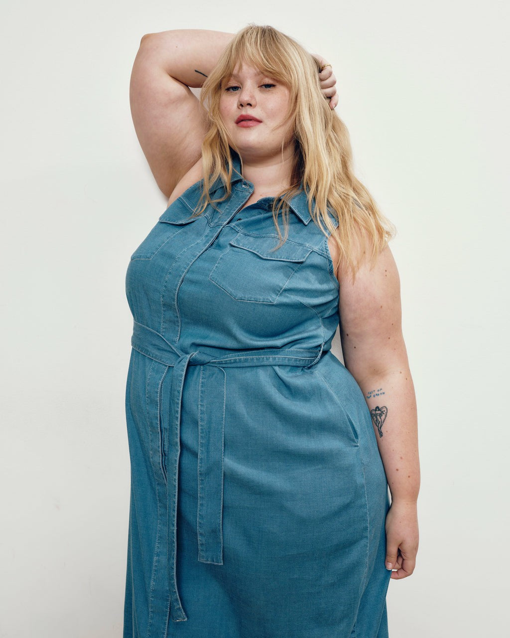 Perfect Tencel Chambray Sleeveless Savannah Shirtdress - Universal Standard