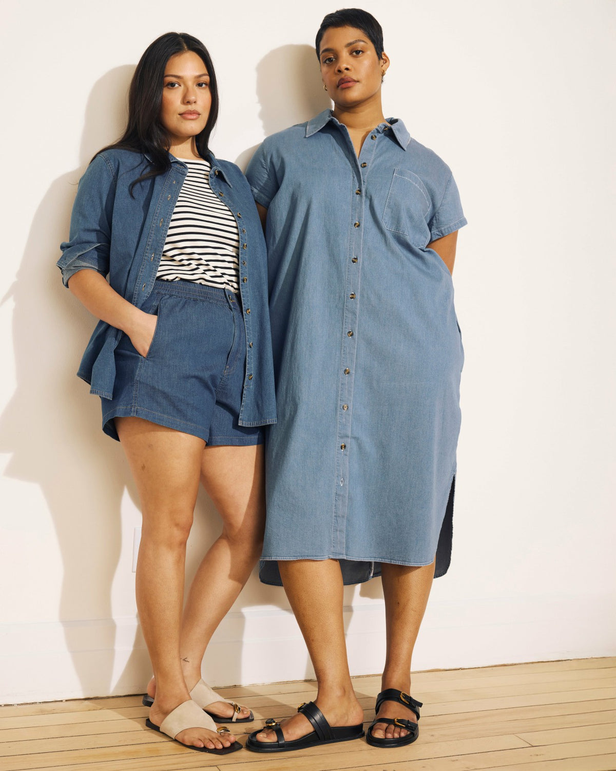 Capri Chambray Shorts - Universal Standard