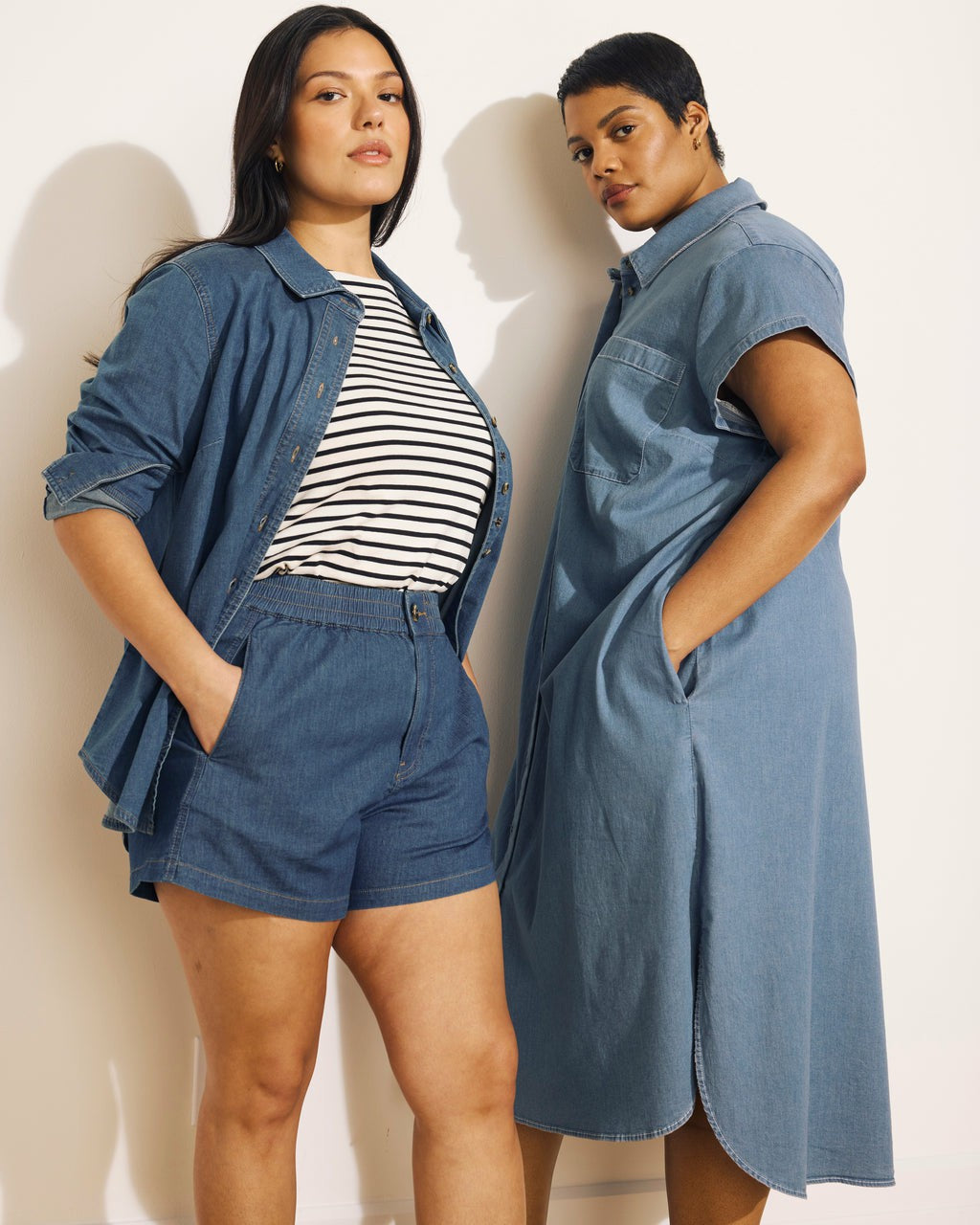 Capri Chambray Shorts - Universal Standard