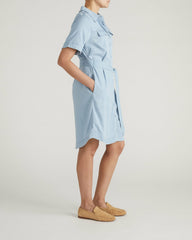 Perfect Tencel Chambray Short Sleeve Shirtdress - Universal Standard