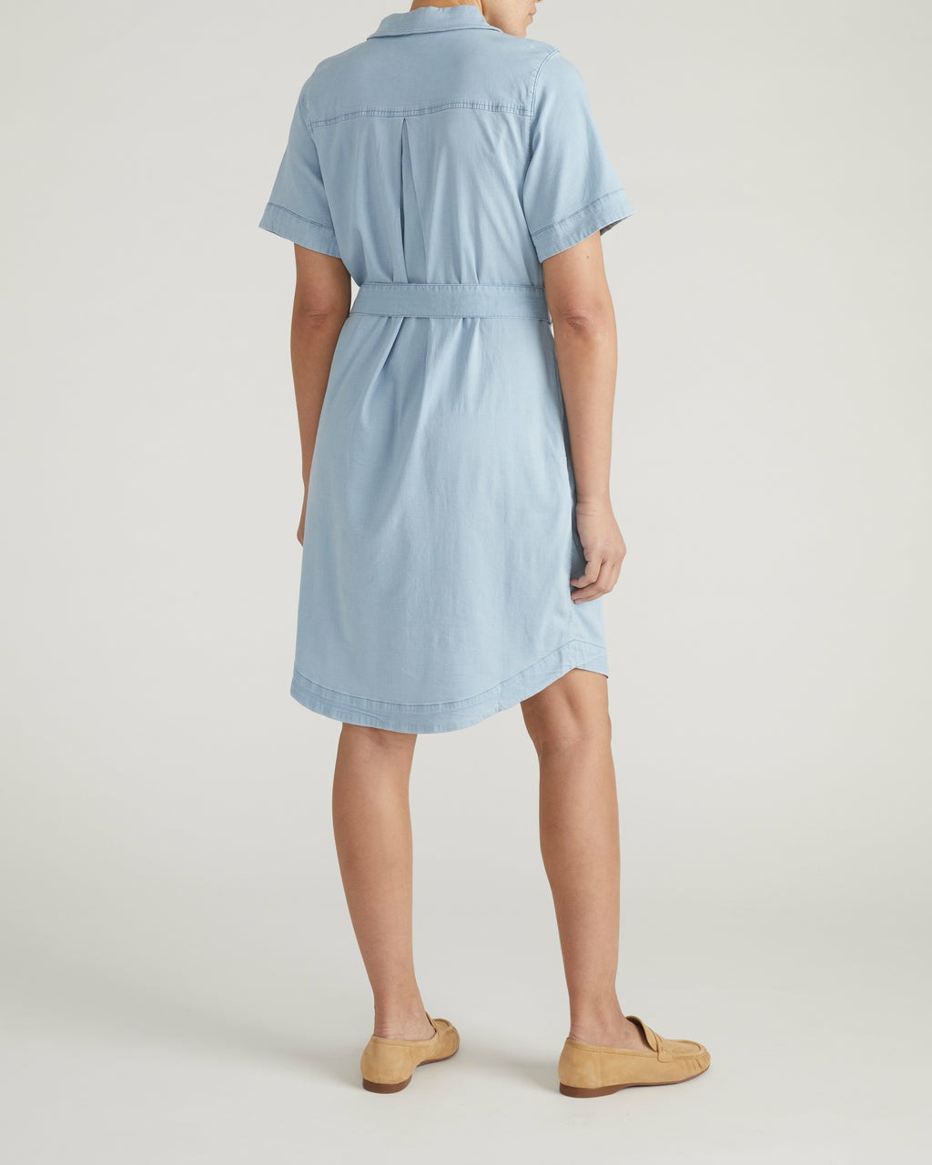 Perfect Tencel Chambray Short Sleeve Shirtdress - Universal Standard