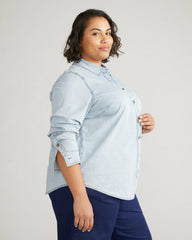 Minimalist Stretch Cotton Chambray Shirt - Universal Standard
