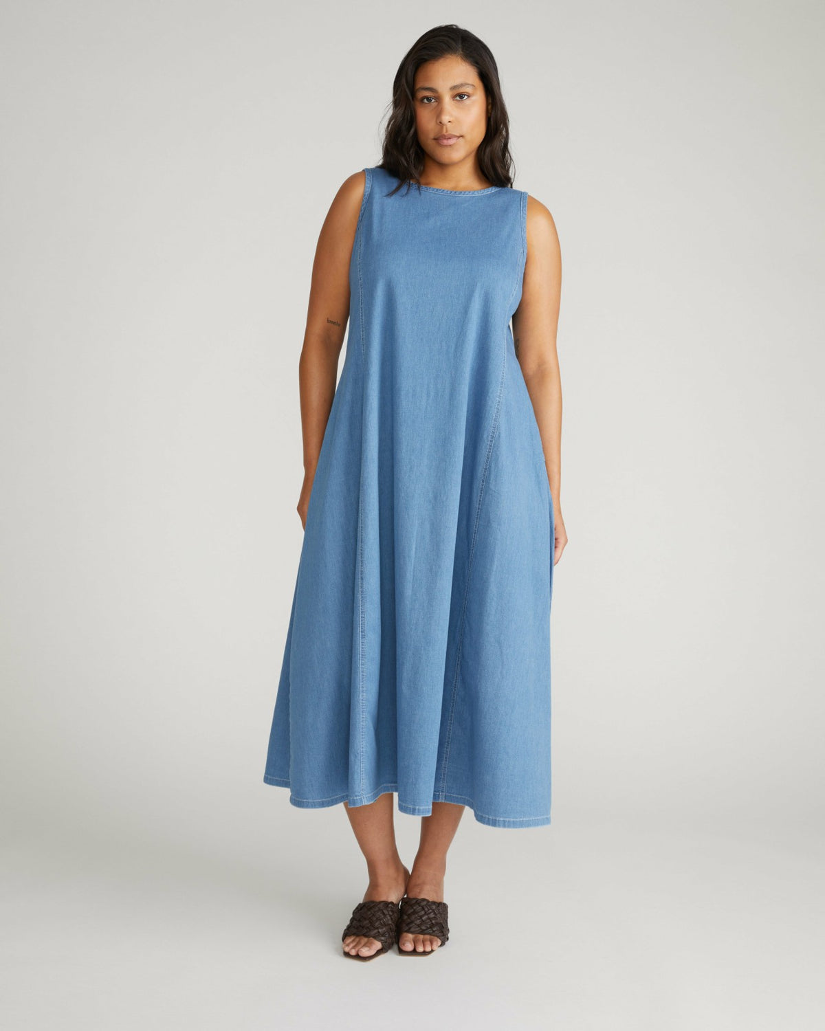 Kendra Cotton Chambray Tank Dress - Universal Standard