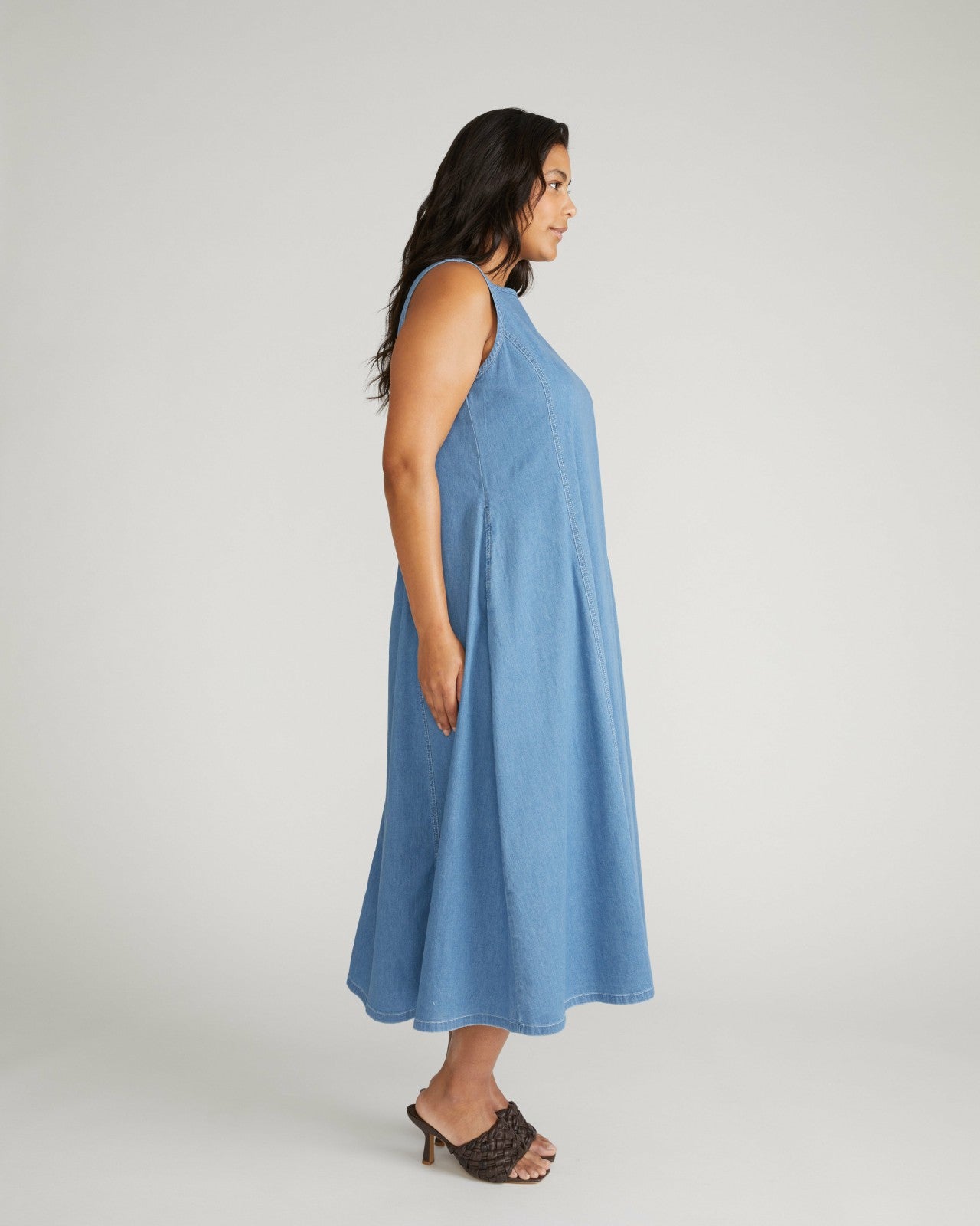Kendra Cotton Chambray Tank Dress - Universal Standard