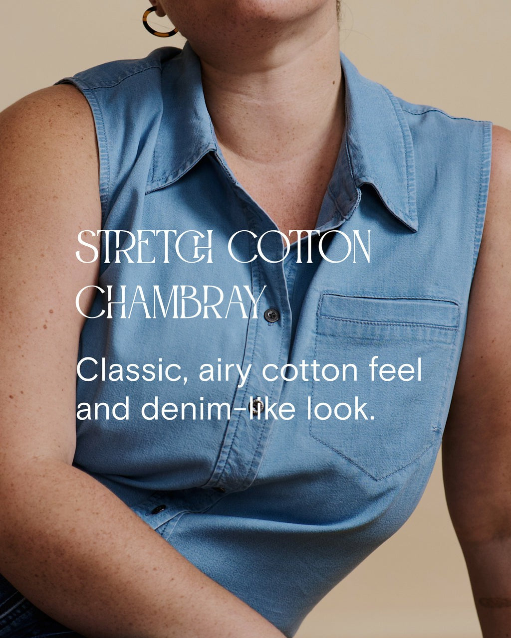 Maisie Cotton Chambray Blouse - Universal Standard