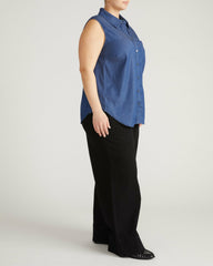 Perfect Tencel Chambray Sleeveless Shirt - Universal Standard