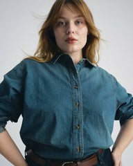 Minimalist Stretch Cotton Chambray Shirt - Universal Standard