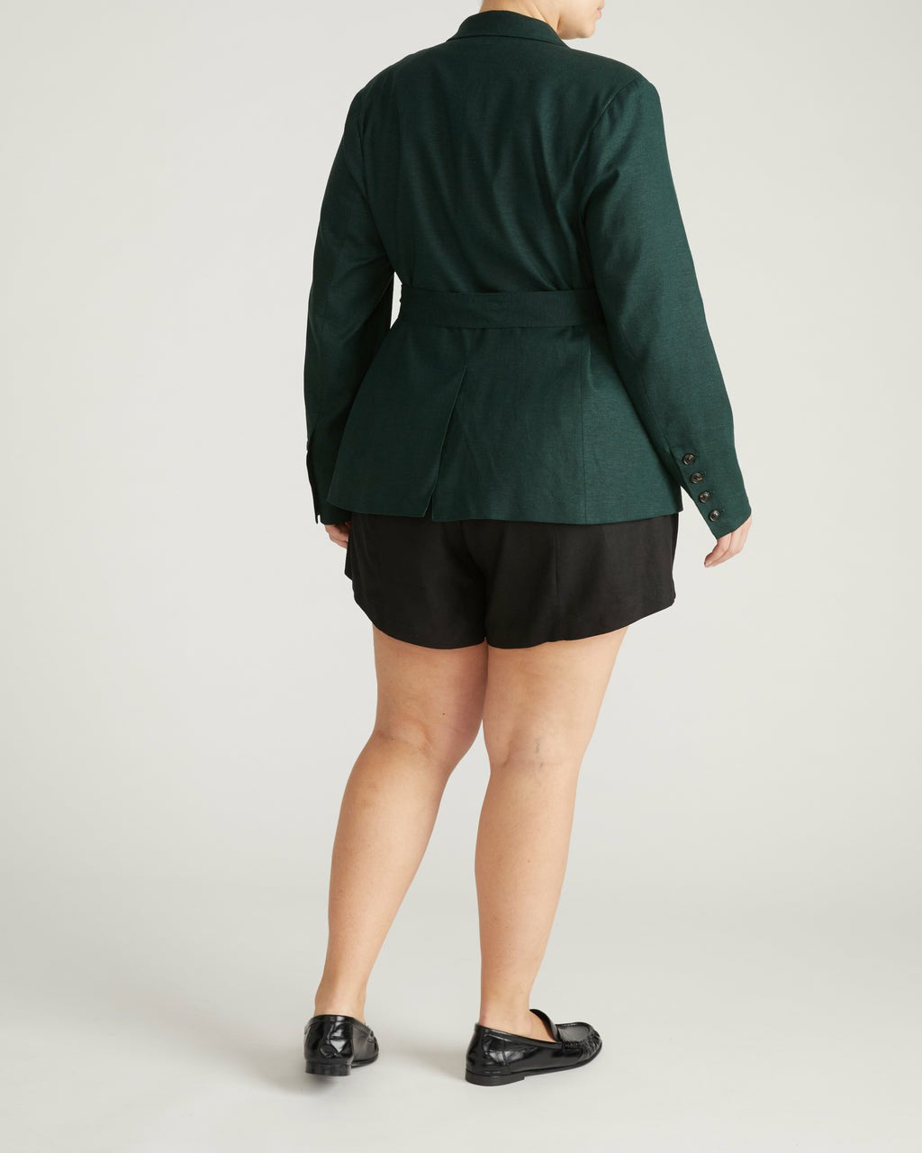 Belted Double Breasted Linen Blend Blazer - Universal Standard