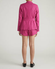 Belted Double Breasted Linen Blend Blazer - Universal Standard