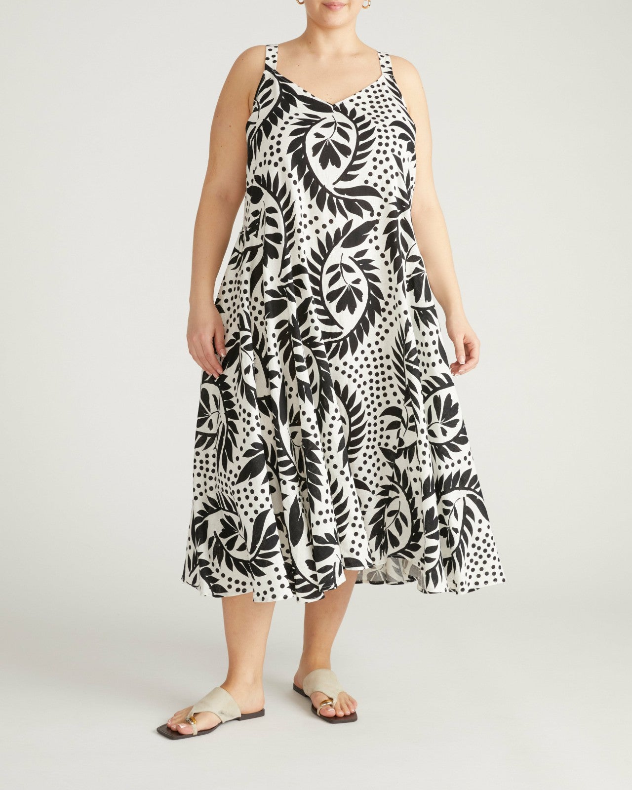 Sunshower Flowy Linen Blend Dress - Universal Standard