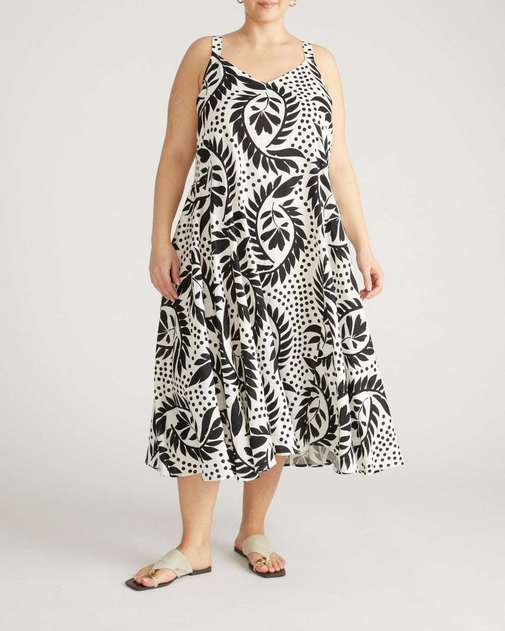 Sunshower Flowy Linen Blend Dress - Universal Standard