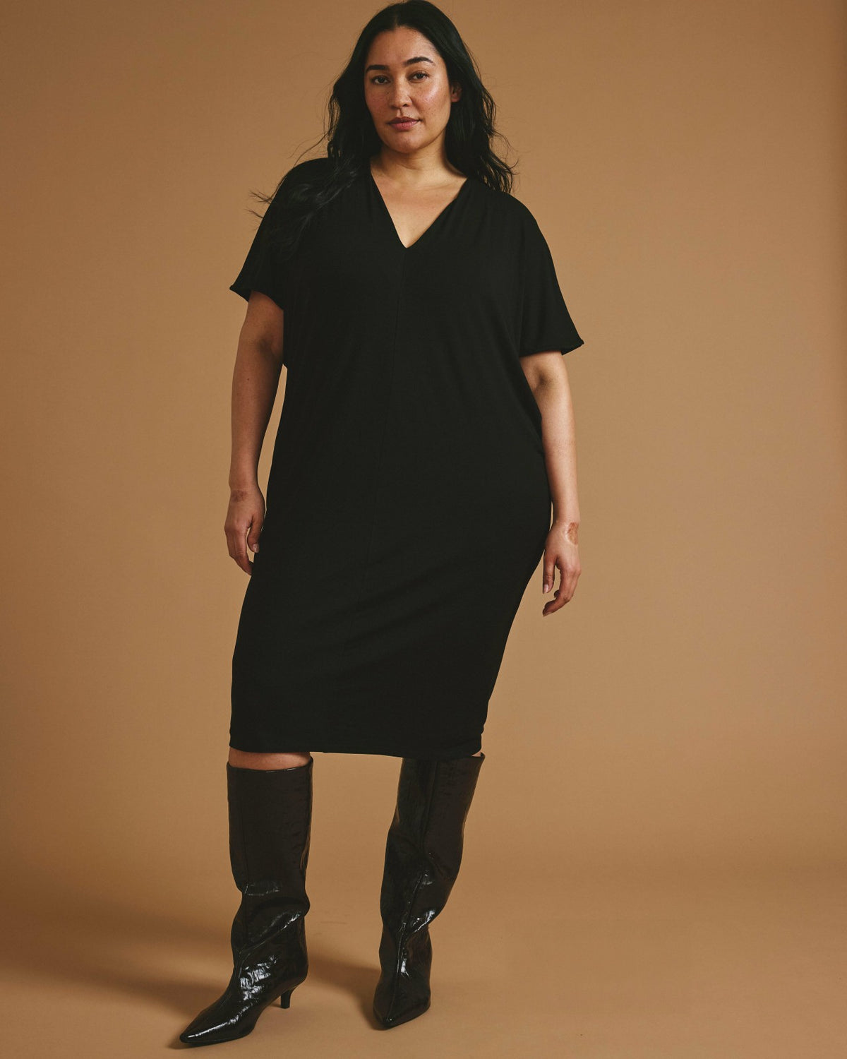 Teresa Liquid Jersey V-Neck Dress - Universal Standard