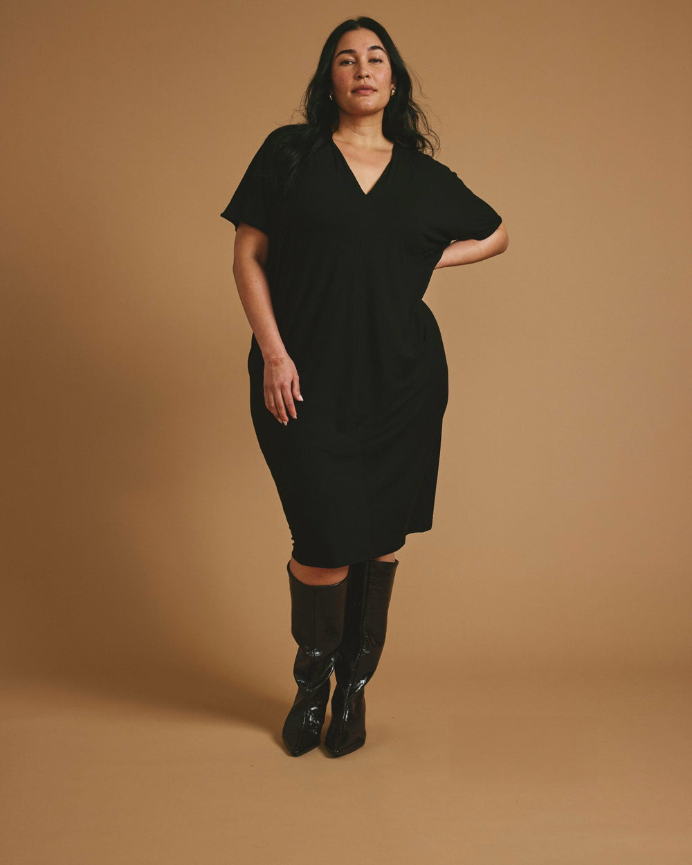 Teresa Liquid Jersey V-Neck Dress - Universal Standard