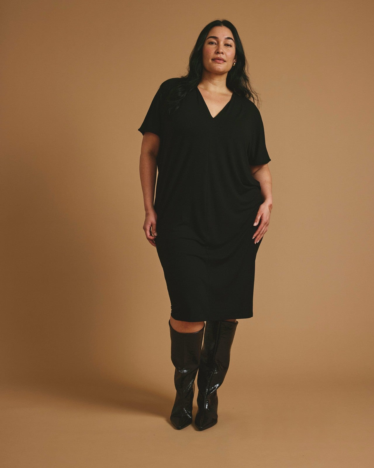 Teresa Liquid Jersey V-Neck Dress - Universal Standard