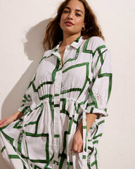 Paros Drawstring Linen Blend Shirtdress - Universal Standard