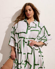 Paros Drawstring Linen Blend Shirtdress - Universal Standard