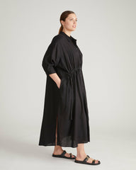 Paros Drawstring Linen Blend Shirtdress - Universal Standard