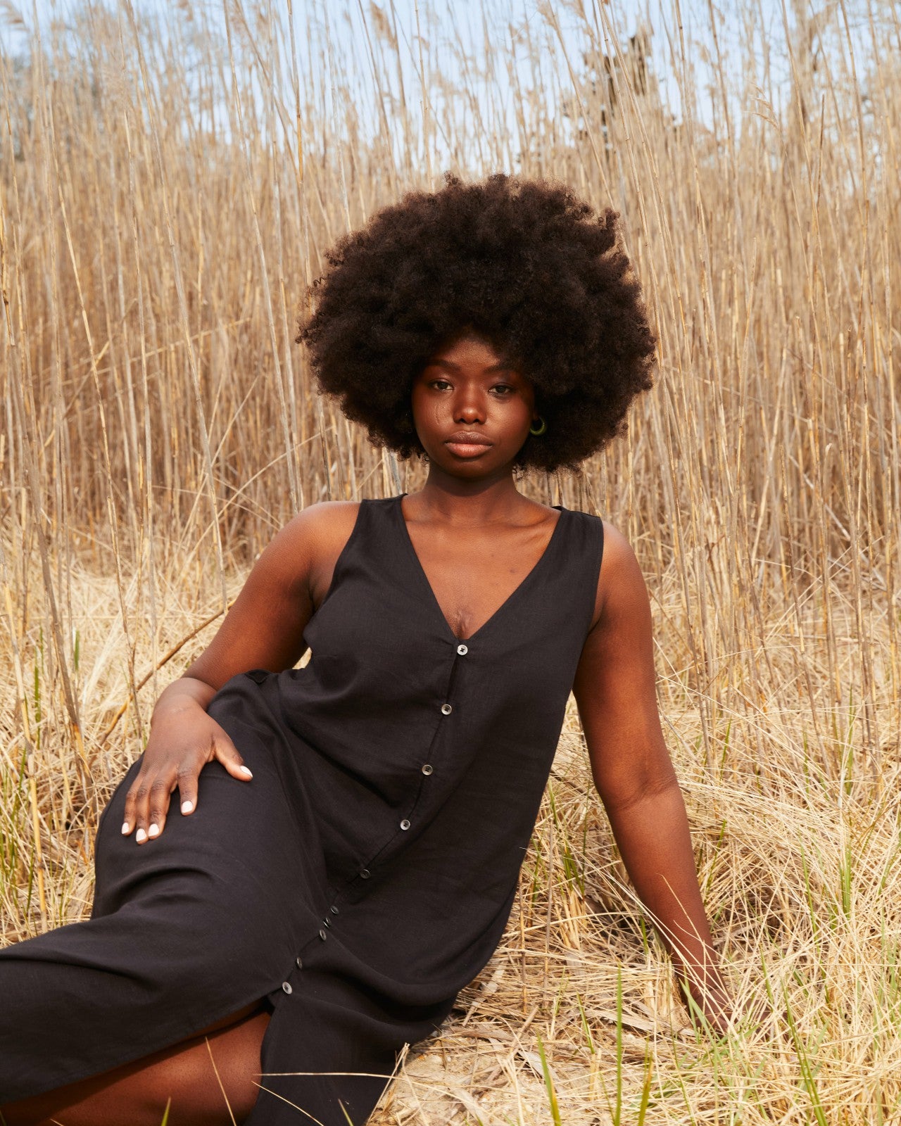 Islet Button-Down Linen Blend Maxi Dress - Universal Standard
