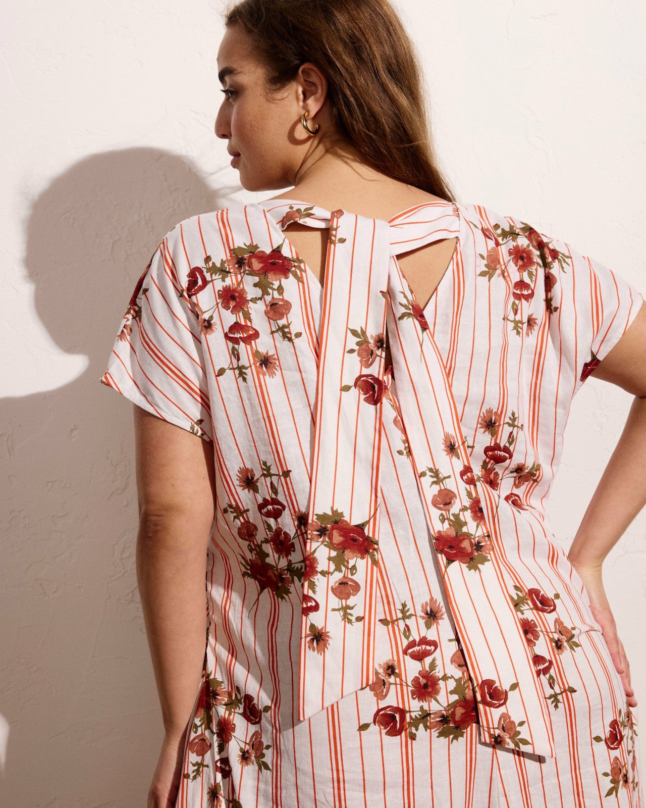 Louvre Bow Back Linen Blend Dress - Universal Standard