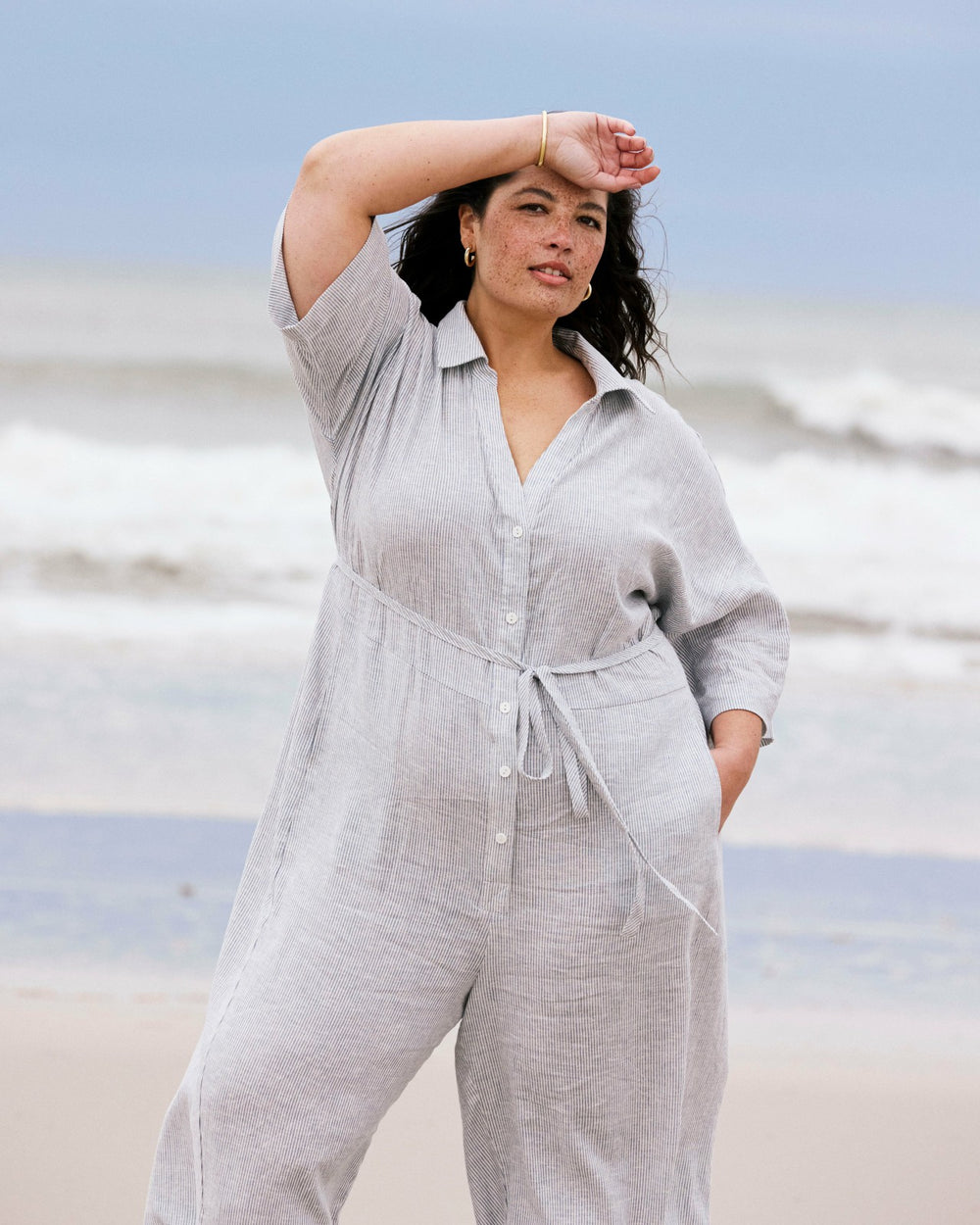 Maggie Barrel Leg Linen Blend Jumpsuit - Universal Standard