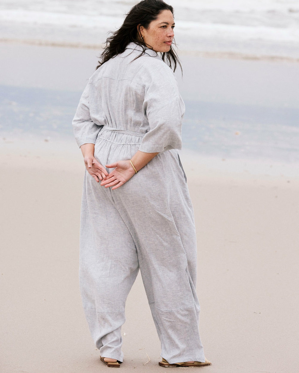 Maggie Barrel Leg Linen Blend Jumpsuit - Universal Standard