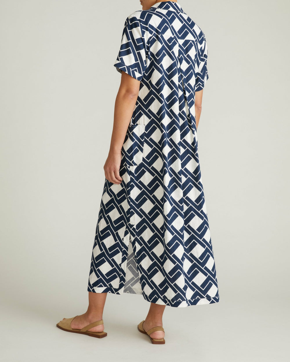 Padma Polo Neck Linen Blend Dress - Universal Standard