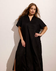 Padma Polo Neck Linen Blend Dress - Universal Standard
