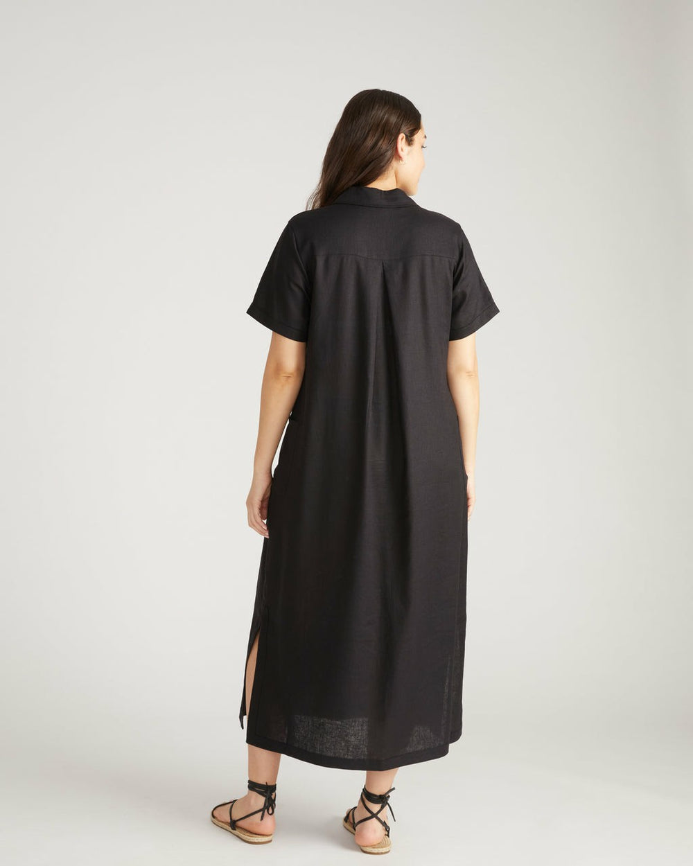 Padma Polo Neck Linen Blend Dress - Universal Standard
