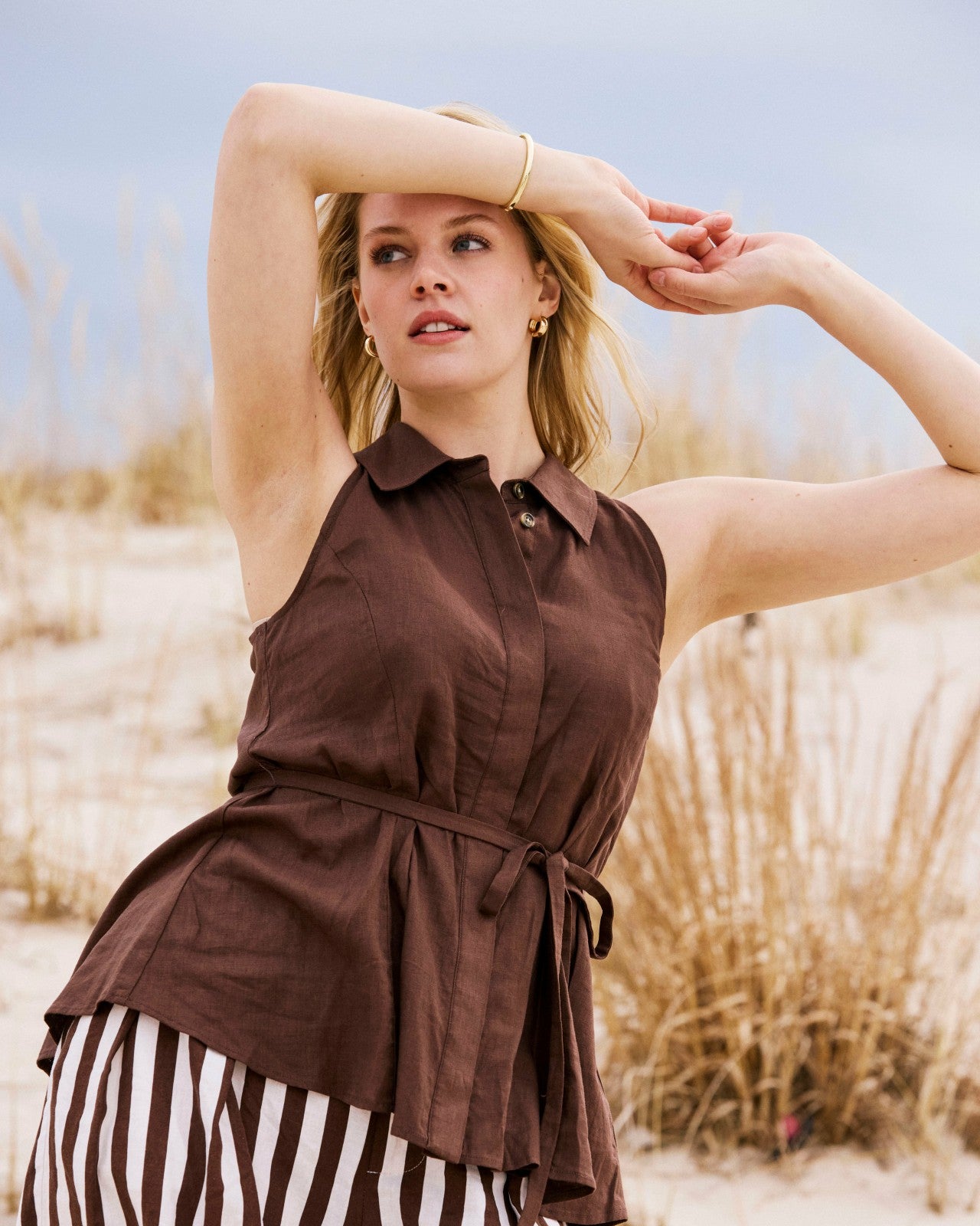 Adelaide Sleeveless Linen Blend Shirt - Universal Standard