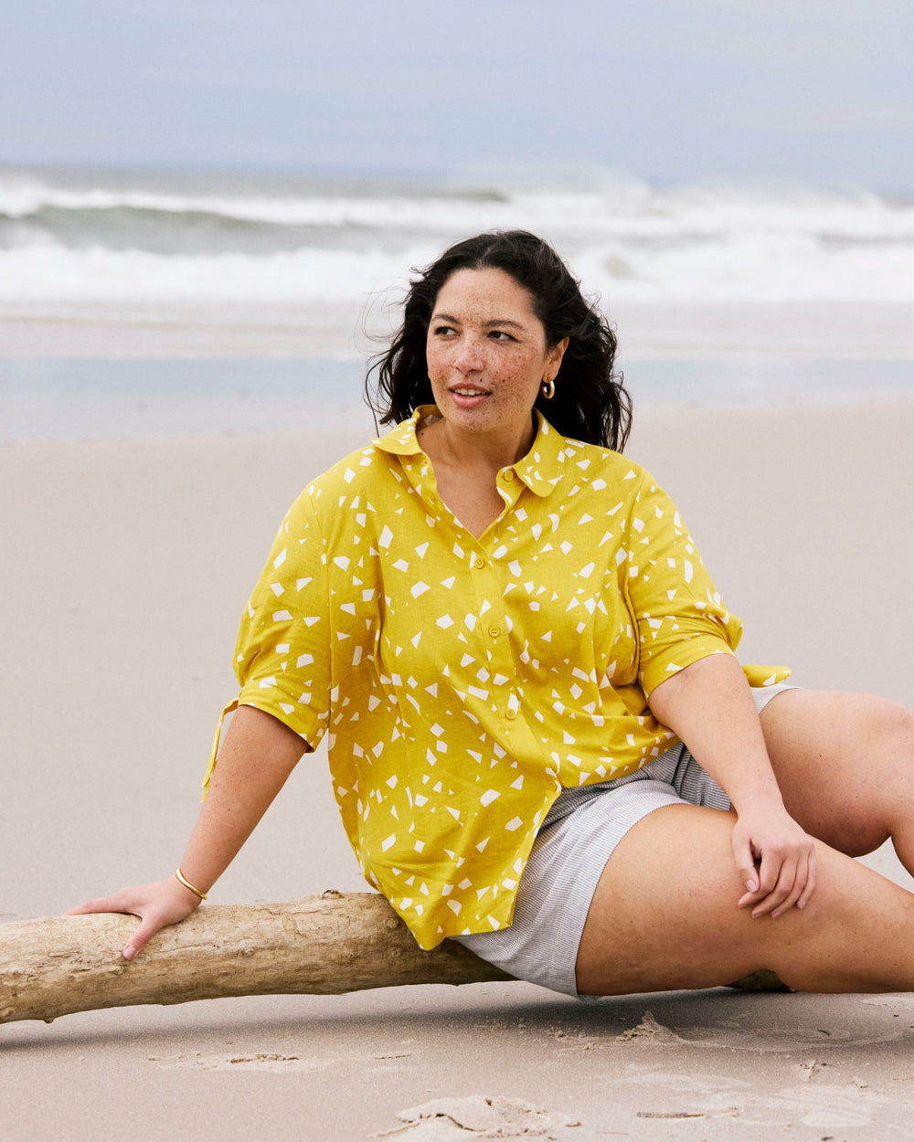 Luisa Short Sleeve Linen Blend Shirt - Universal Standard