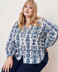 Avalon Linen Blend Blouse - Universal Standard
