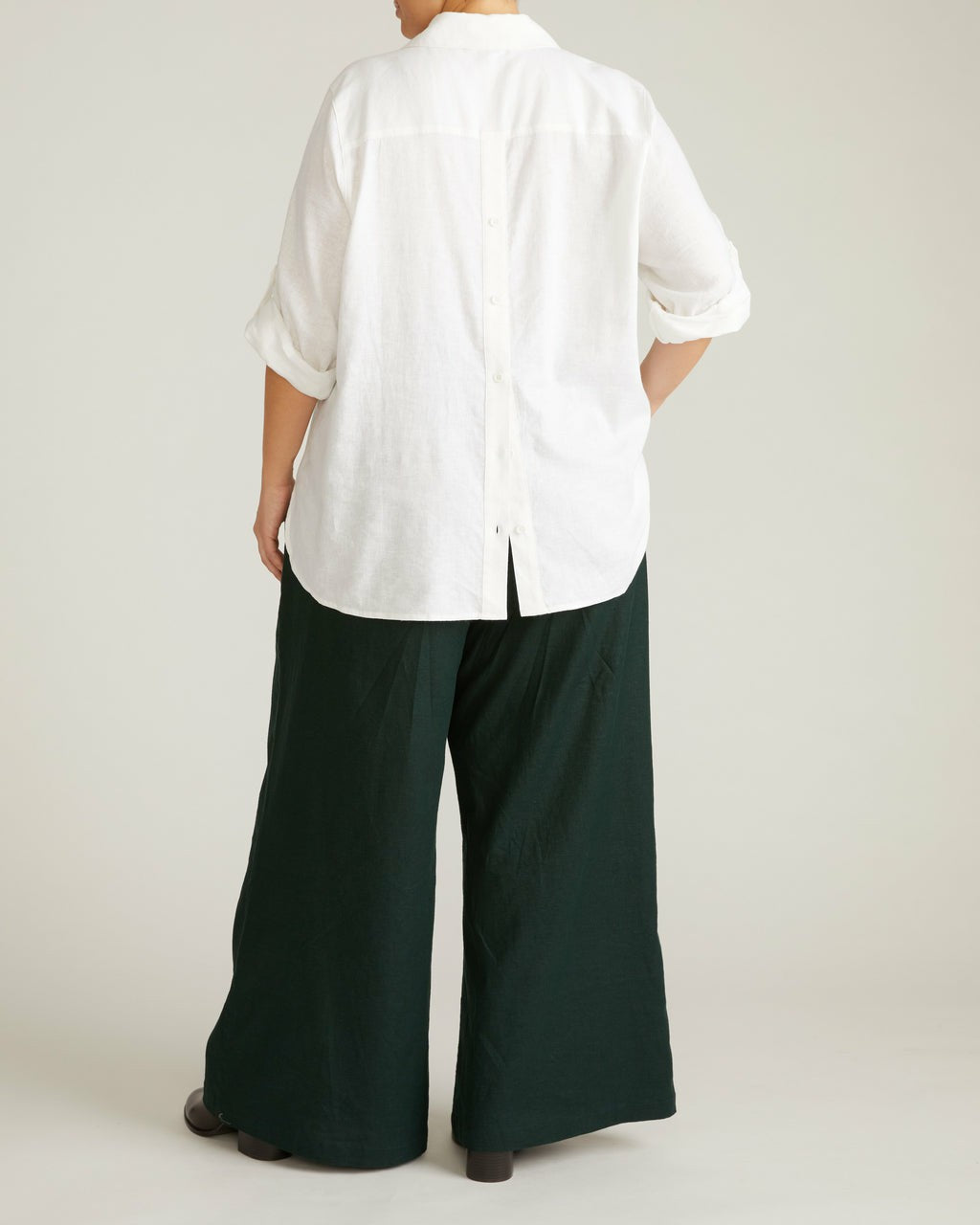 Button Back Linen Blend Polo Shirt - Universal Standard