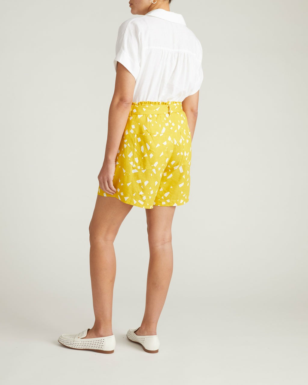 Harbor Stretch Linen Blend Paperbag Shorts - Universal Standard