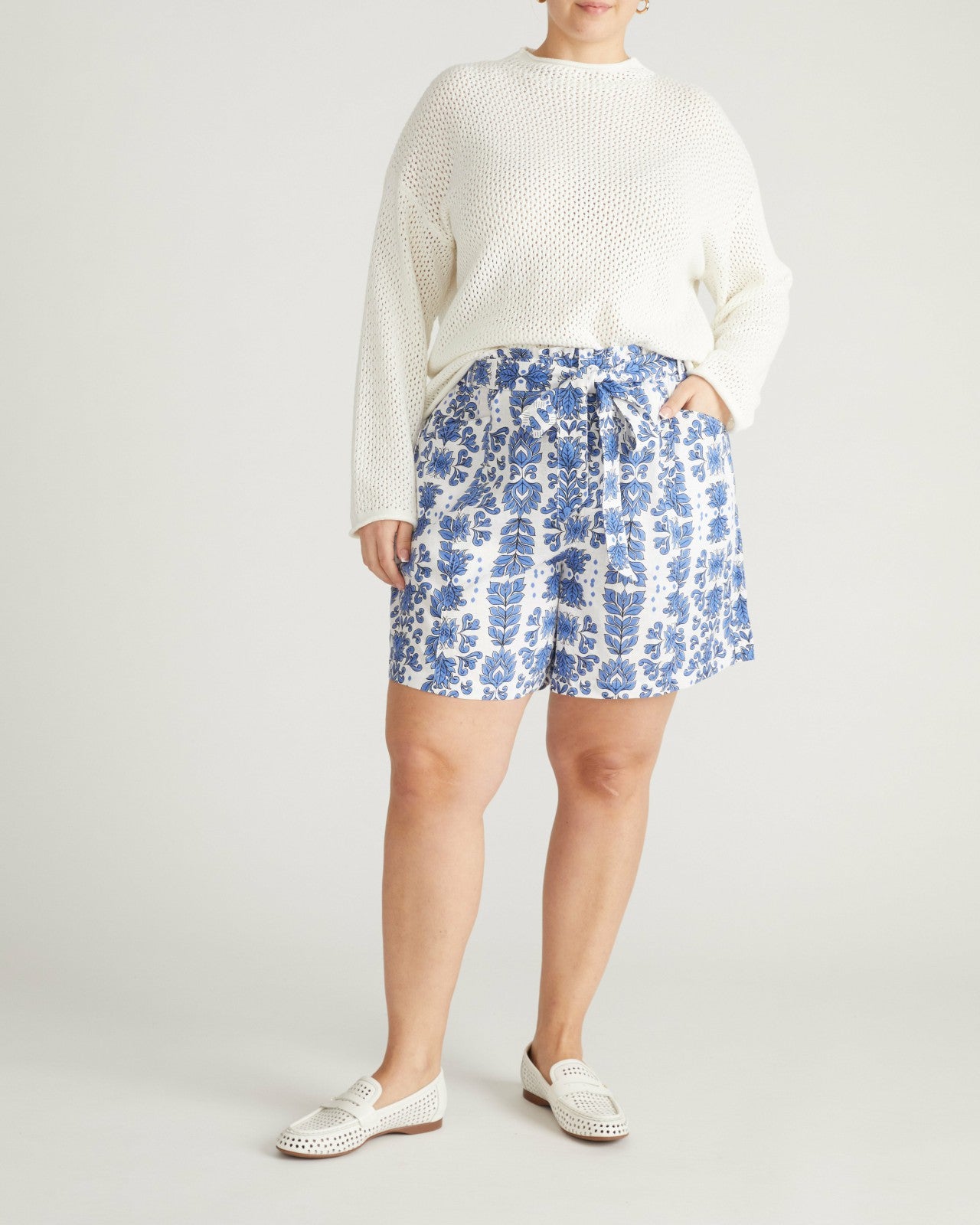 Harbor Stretch Linen Blend Paperbag Shorts - Universal Standard