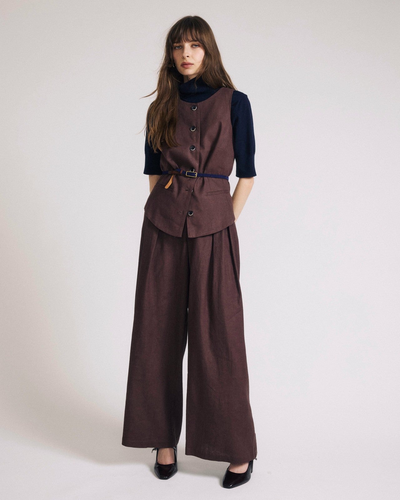 Palais Stretch Linen Blend Wide Leg Pant - Universal Standard