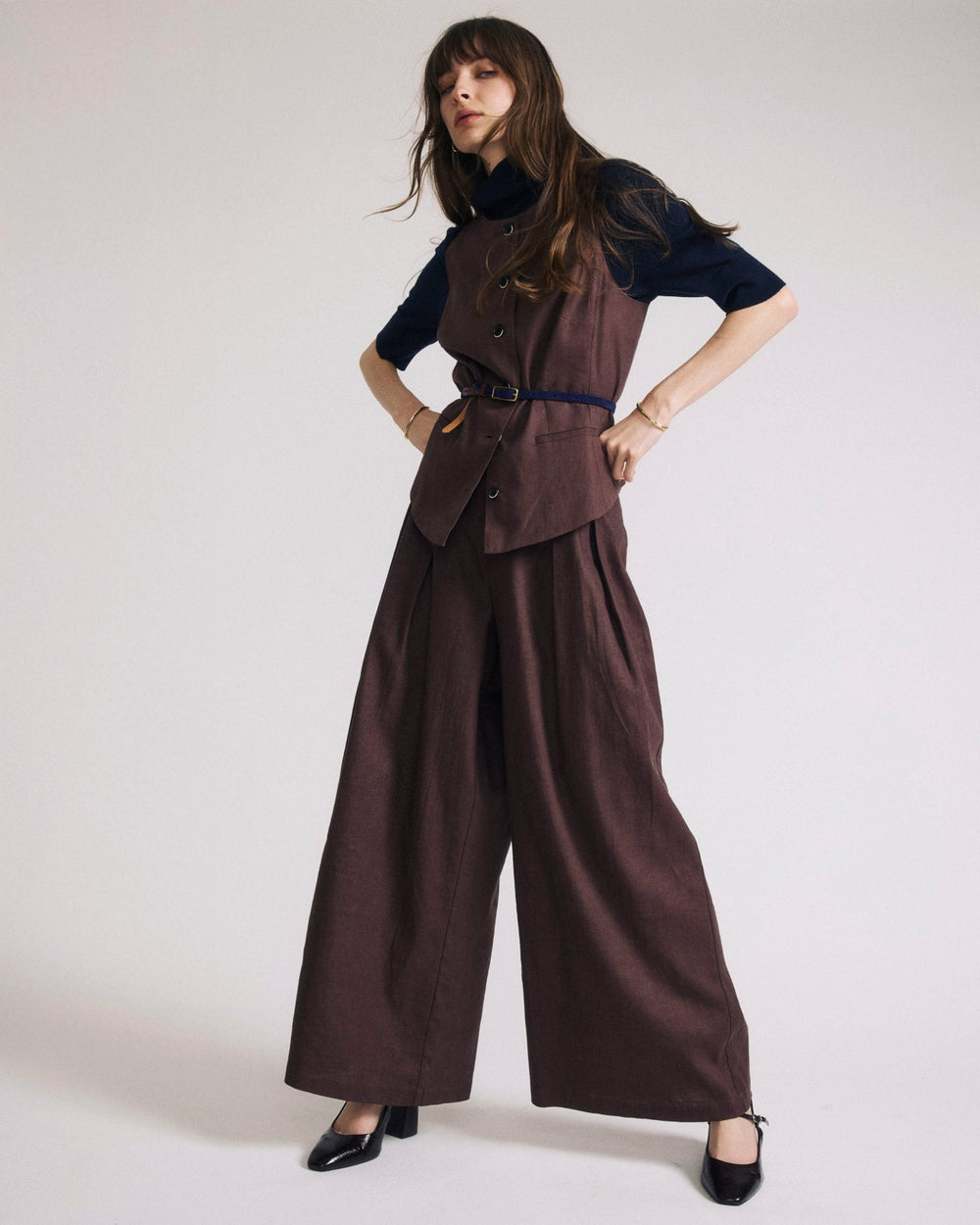 Palais Stretch Linen Blend Wide Leg Pant - Universal Standard