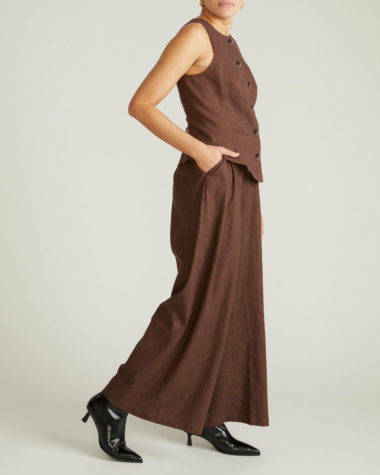 Palais Stretch Linen Blend Wide Leg Pant - Universal Standard
