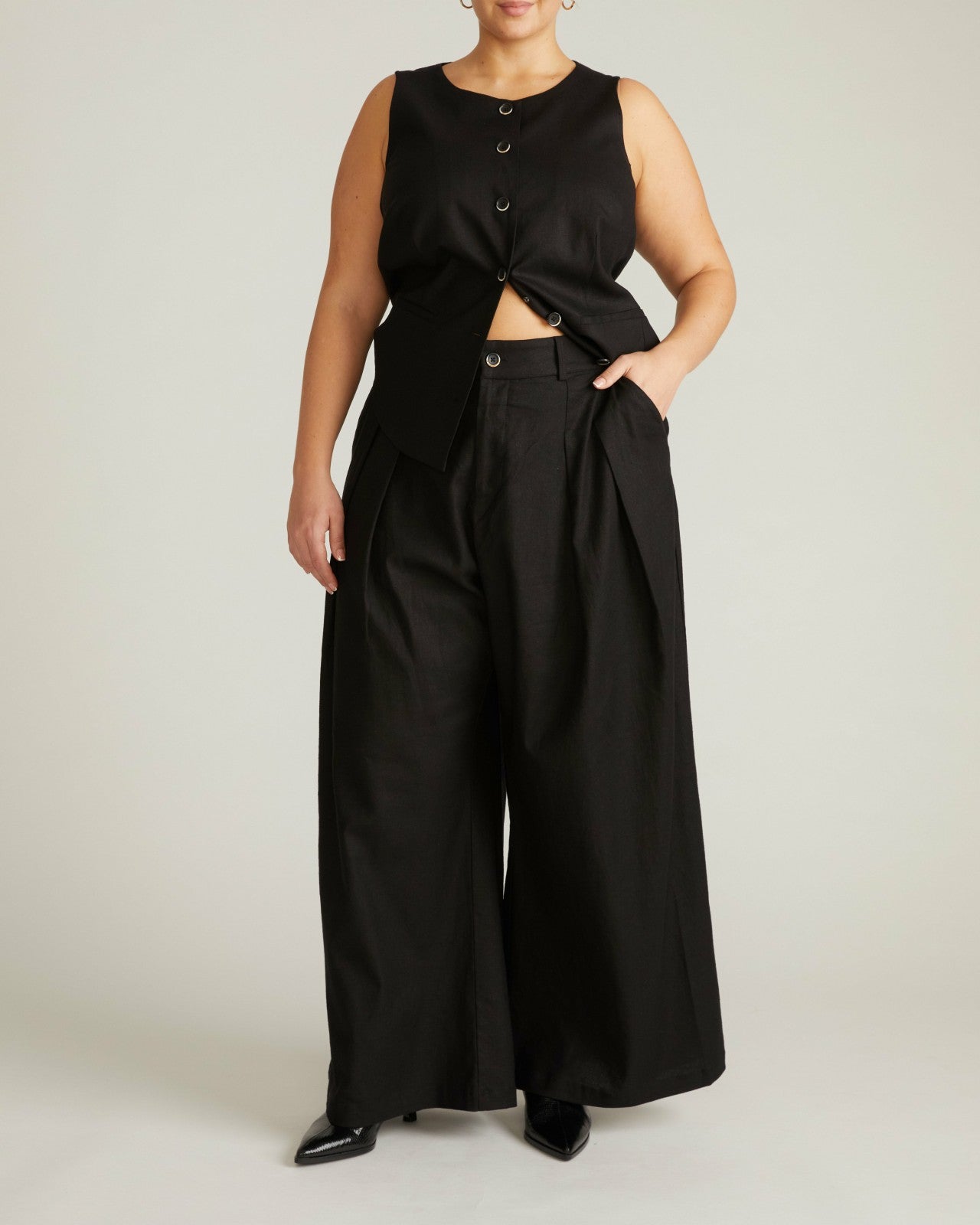 Palais Stretch Linen Blend Wide Leg Pant - Universal Standard