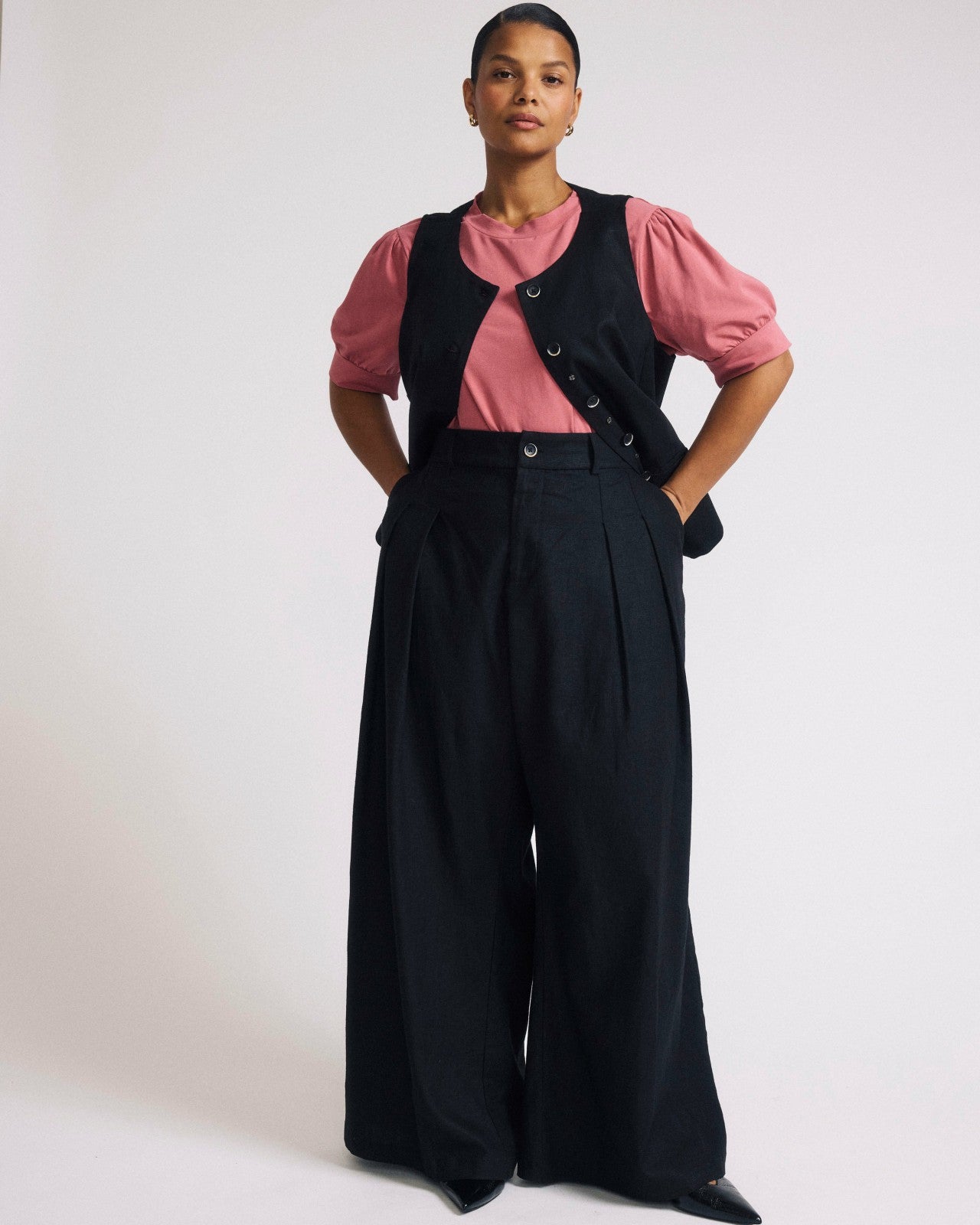 Palais Stretch Linen Blend Wide Leg Pant - Universal Standard