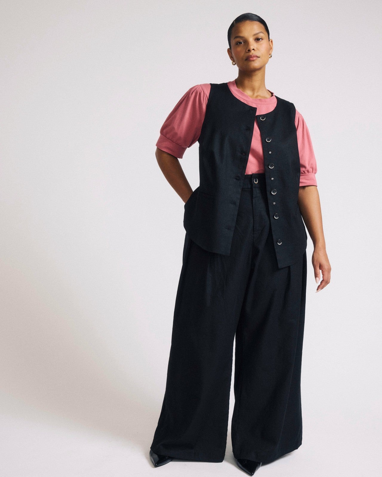 Palais Stretch Linen Blend Wide Leg Pant - Universal Standard