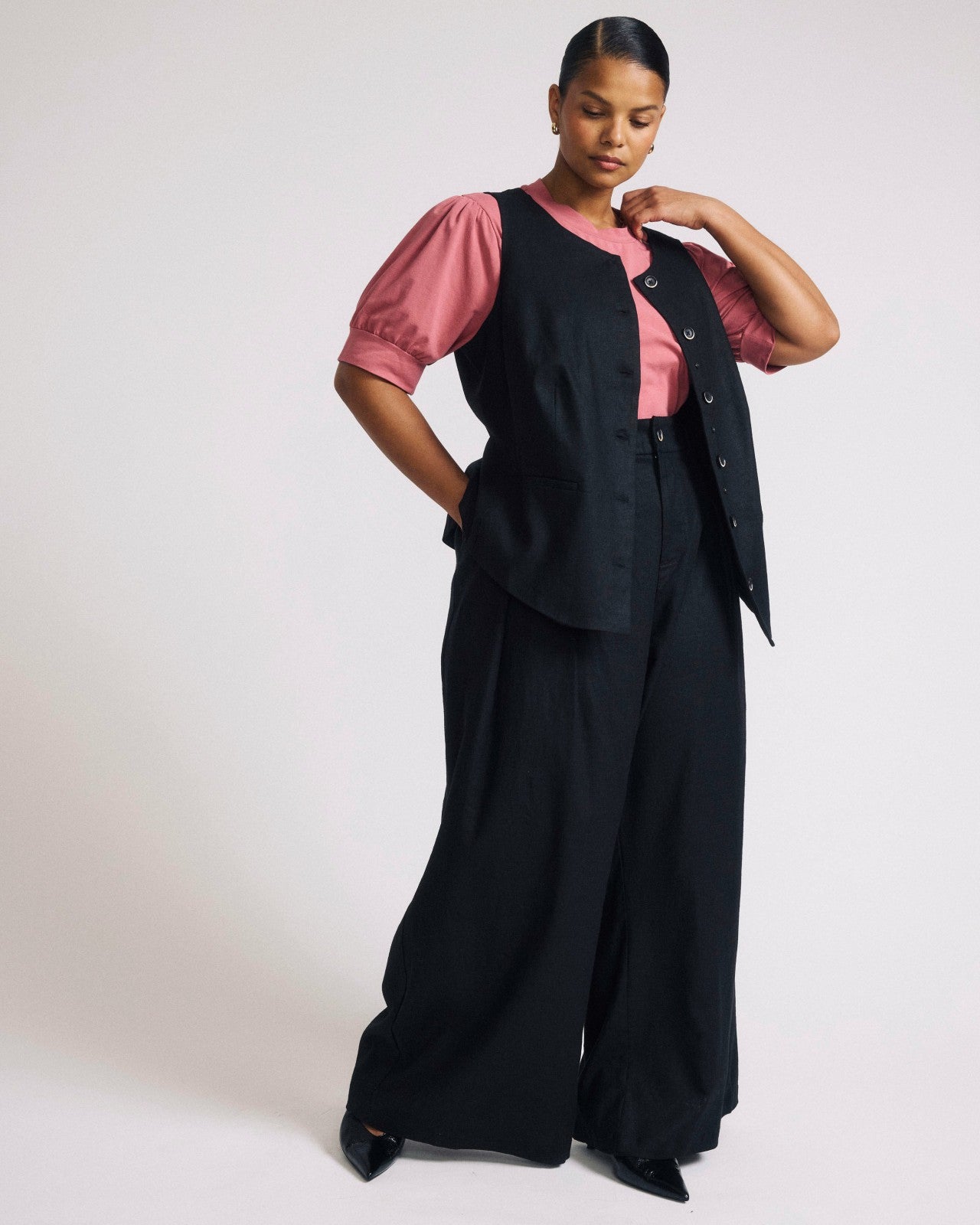 Palais Stretch Linen Blend Wide Leg Pant - Universal Standard