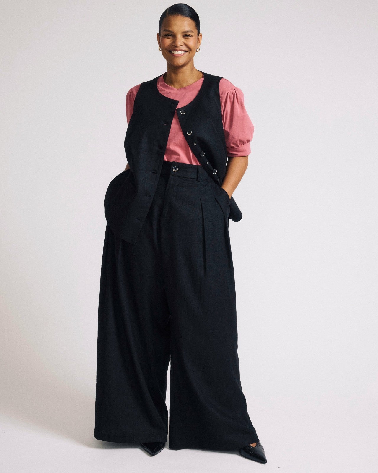 Palais Stretch Linen Blend Wide Leg Pant - Universal Standard