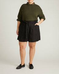 Harbor Stretch Linen Blend Paperbag Shorts - Universal Standard