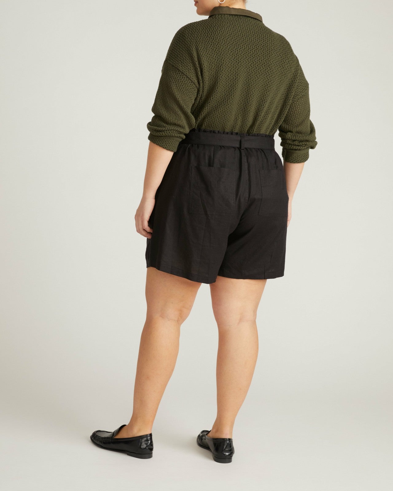 Harbor Stretch Linen Blend Paperbag Shorts - Universal Standard