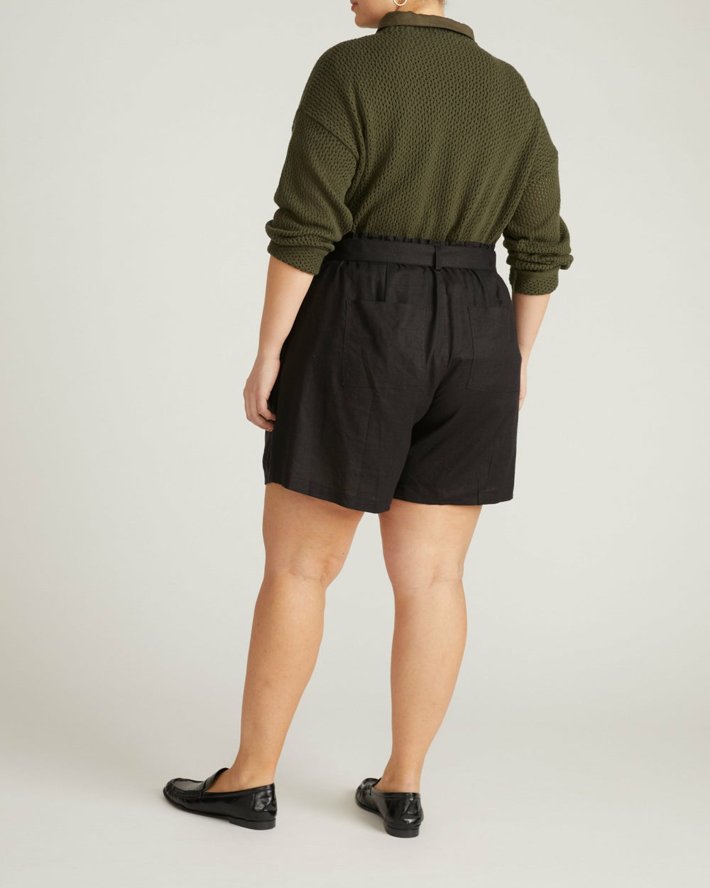 Harbor Stretch Linen Blend Paperbag Shorts - Universal Standard